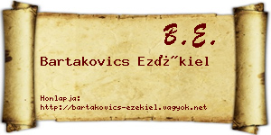 Bartakovics Ezékiel névjegykártya